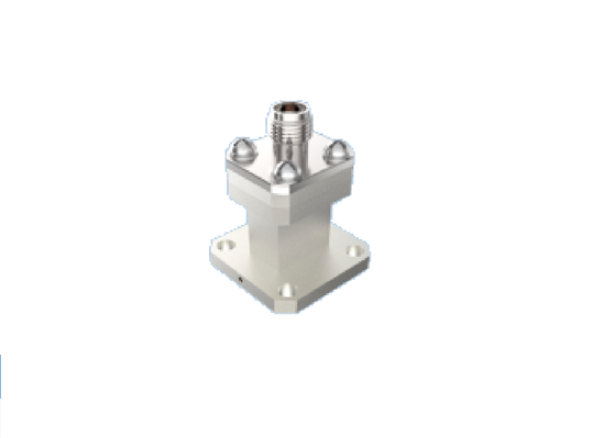 WR28 BJ320 End-Launch-Wellenleiter auf 2,92 mm K-Koaxialadapter, 26,4 GHz–38 GHz Ka-Band, Luft- und Raumfahrtqualität, HF-Wellenleiter-Koaxial-Übergangsstecker