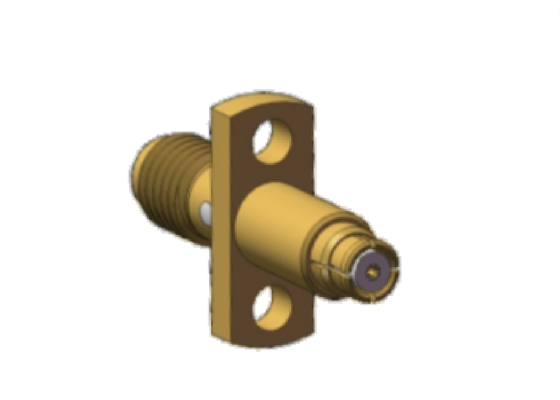 Zwei-Loch-Flanzen-Anschluss Mini SMA Jack zu SMP Jack-Flanzen-Anschluss Adapter bis zu 18 GHz
