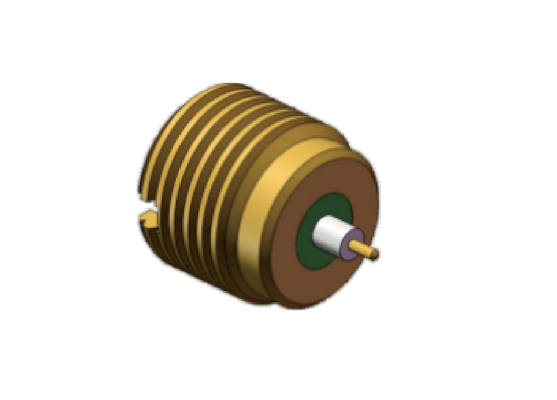 50 Ohm Kovar-Legierung, hermetischer SMP-HF-Stecker, Schottwand, glatte Bohrung, 40 GHz, mit Schraube M5 x 0,5–6 g