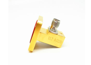 WR42 K 2.92mm Wellenführer zum Koaxialadapter Quadratdeckel Rillenflansche K/BJ220-KF2