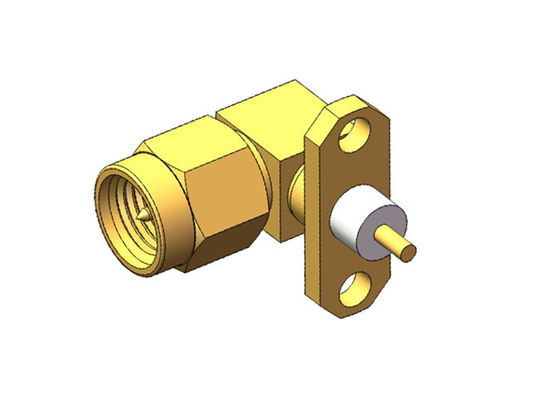 Löcher SMA der Flansch-Berg-männliches Antennen-2 Rf-Verbindungsstück