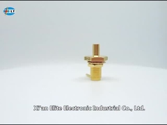 Hoch zuverlässiger weiblicher Schott RF SMA Kabelanschluss Gold beschichtet für 086 Kabel